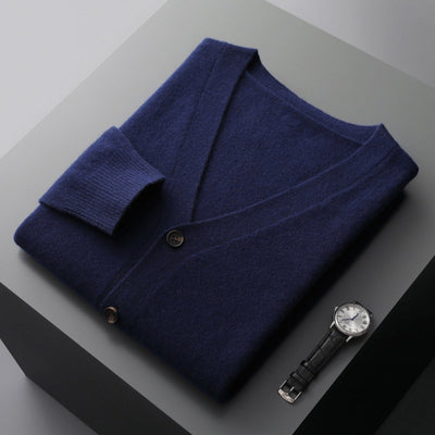 MV V-Neck Woolen Cashmere Cardigan