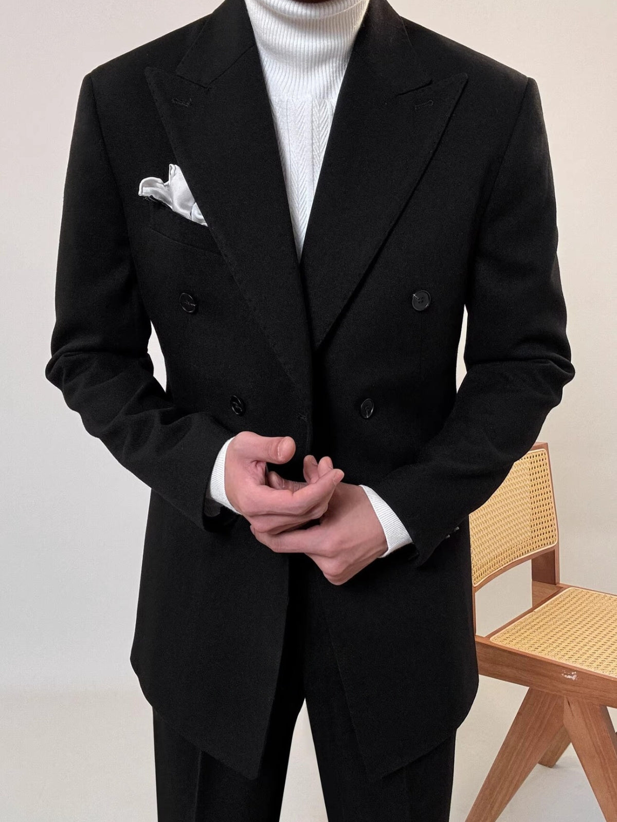 MV Elegant Italian Double-Breasted Suit (Jacket + Trousers set)