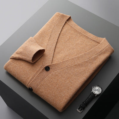 MV V-Neck Woolen Cashmere Cardigan