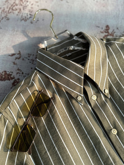 MV Retro Italian Striped Slim Shirt