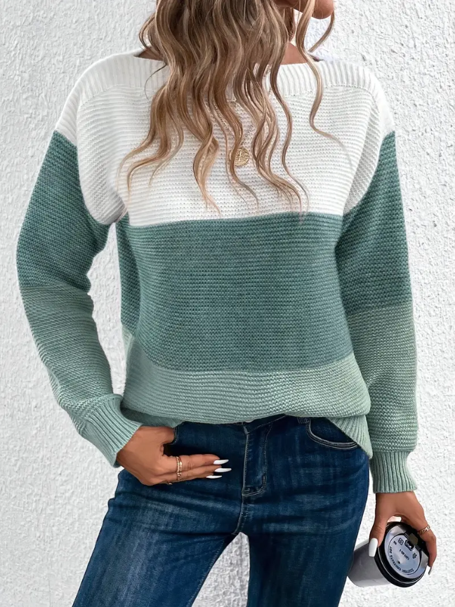 Calista - Elegant Long-Sleeve Sweater with Dropped Shoulders