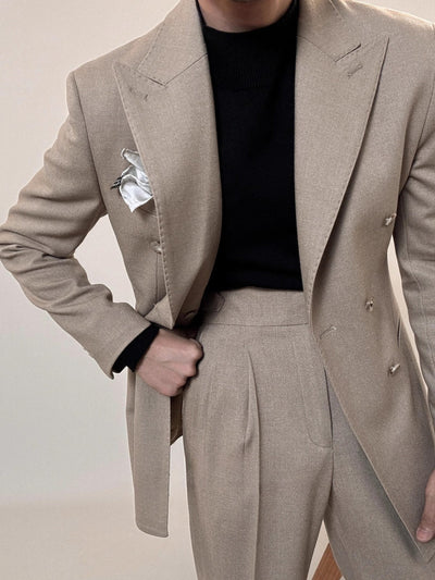 MV Elegant Italian Double-Breasted Suit (Jacket + Trousers set)