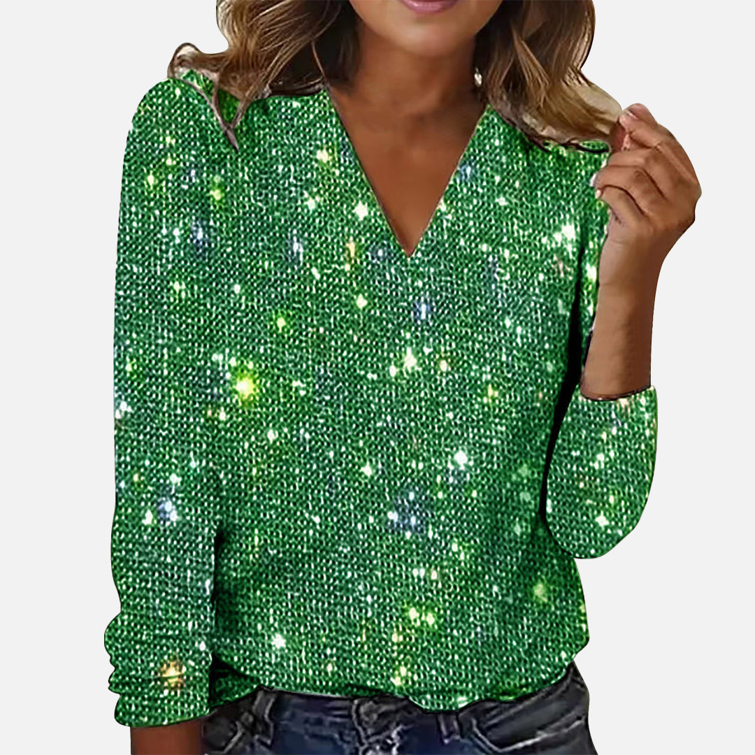 Nova - V-Neck Diamond Blouse