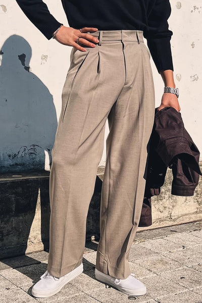 MV Paris Buckle High-Waisted Suit Trousers