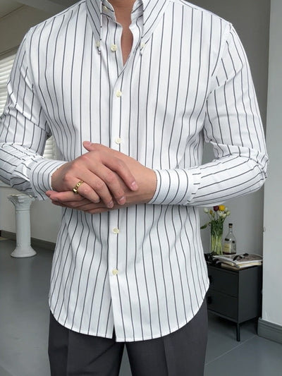 MV Retro Italian Striped Slim Shirt