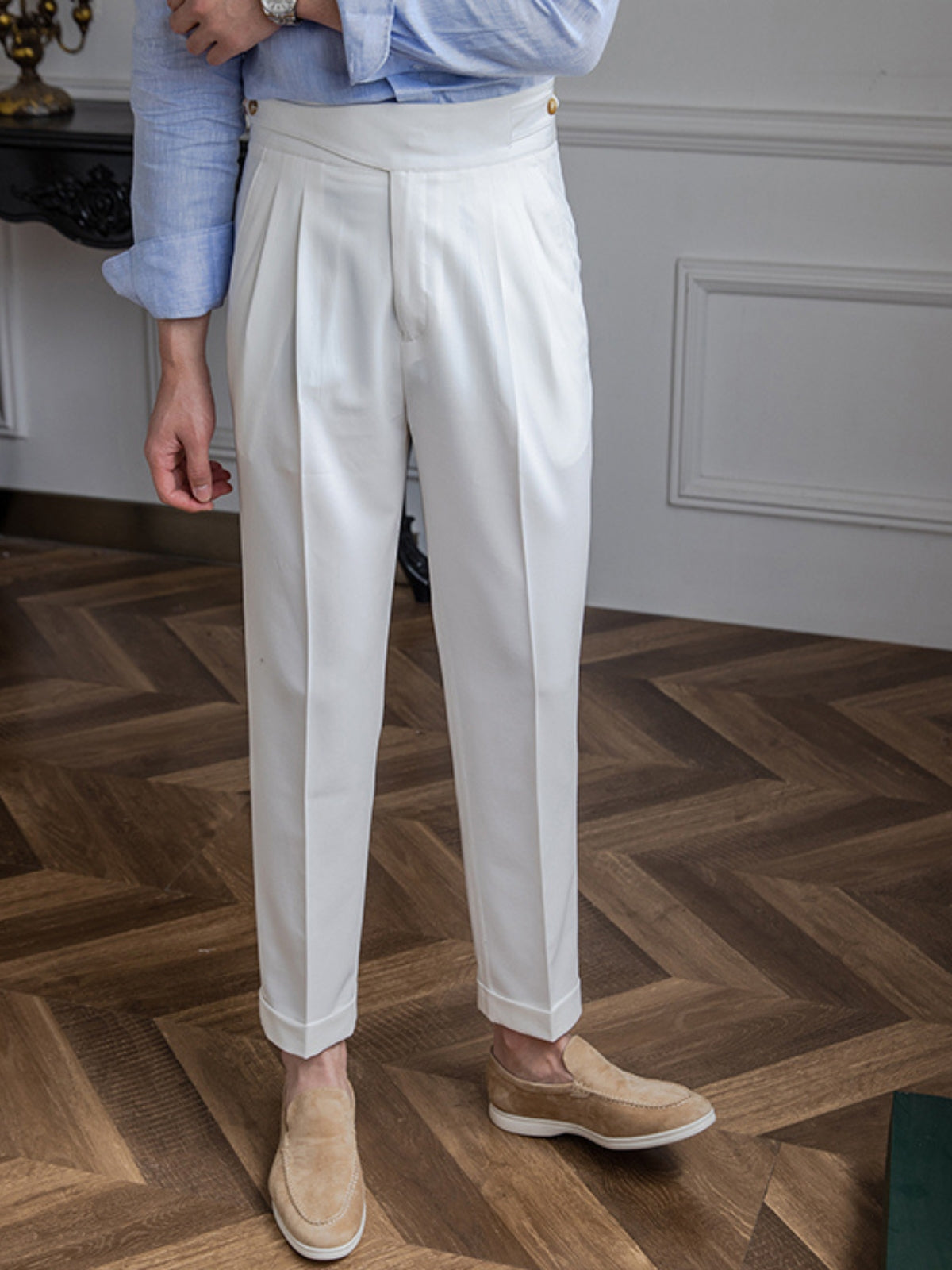 MV Retro Italian Casual Straight Trousers