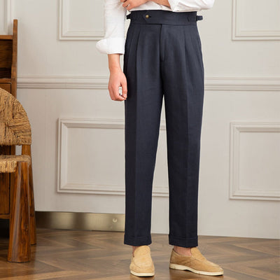 MV High Waist Cotton And Linen Casual Pants