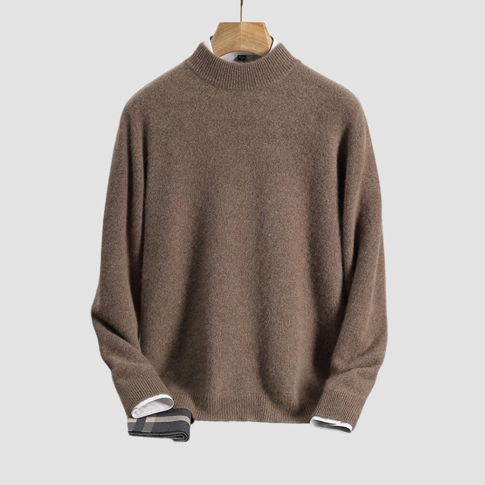 MV Double-Stranded Cashmere Round Neck Thick Sweater