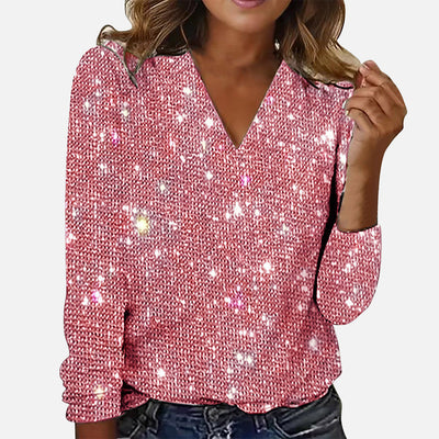 Nova - V-Neck Diamond Blouse