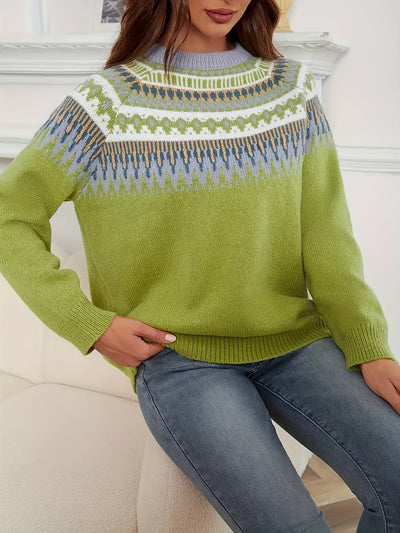 Penelope - Textured Geo Pullover