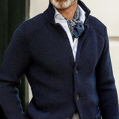 MV American Style Stand Collar Knitted Cardigan