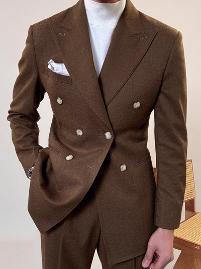 MV Elegant Italian Double-Breasted Suit (Jacket + Trousers set)