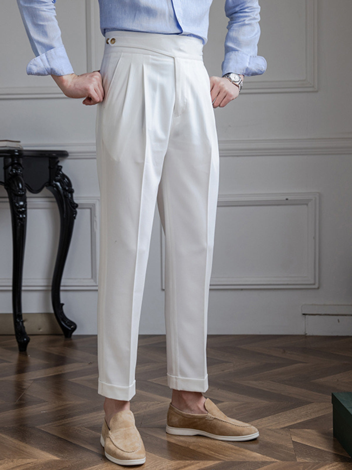 MV Retro Italian Casual Straight Trousers