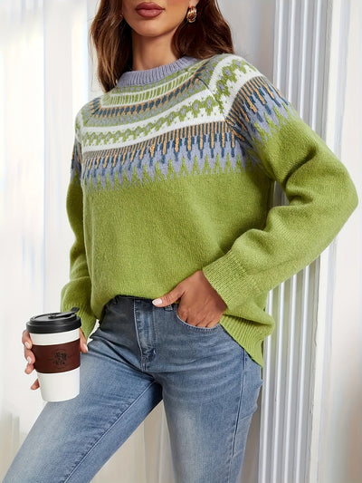 Penelope - Textured Geo Pullover