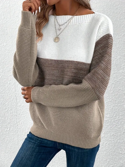 Calista - Elegant Long-Sleeve Sweater with Dropped Shoulders