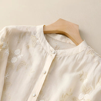 Carmelita – Embroidered Sheer Blouse