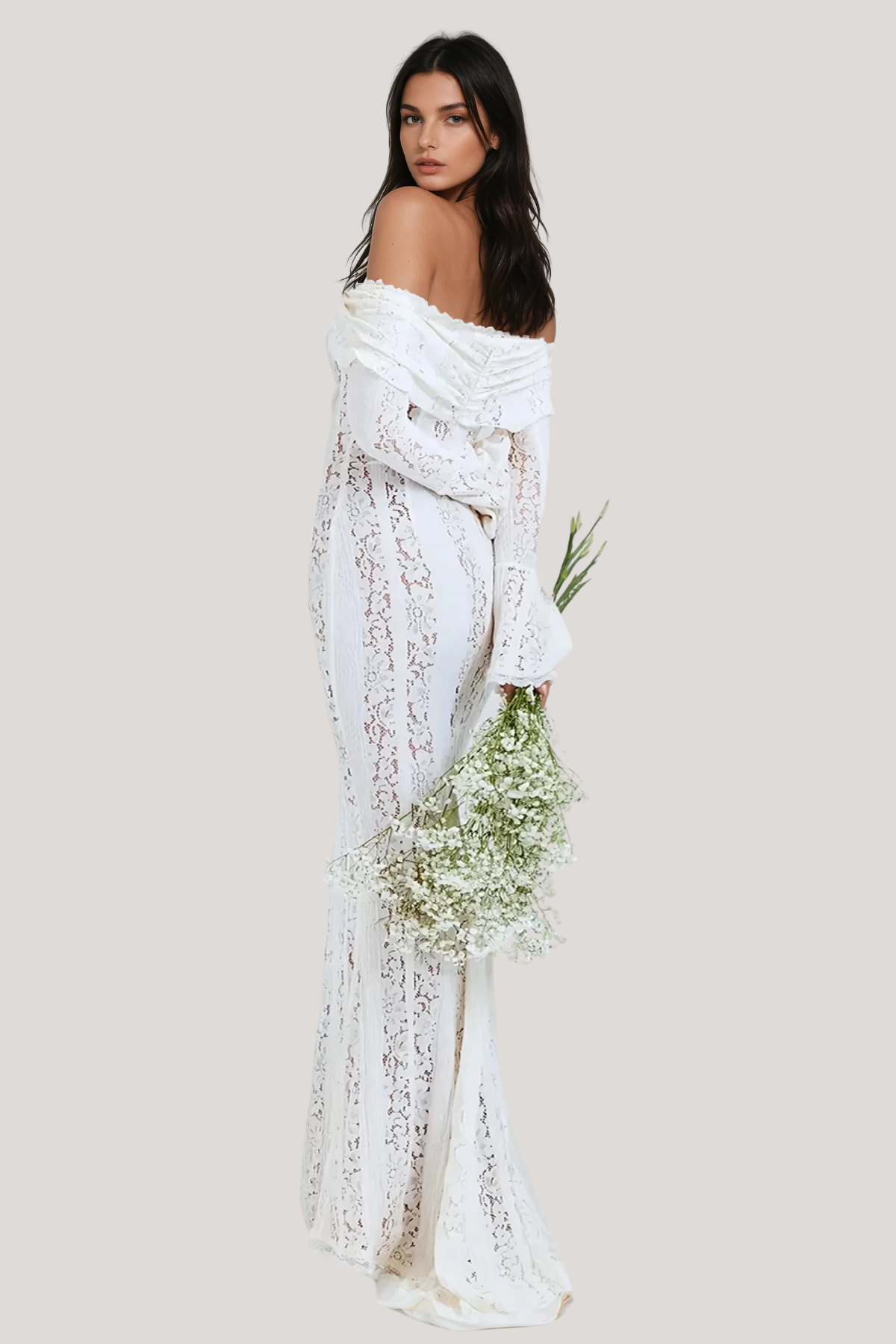 LANA | OFF-SHOULDER LACE CUTOUT MAXI DRESS