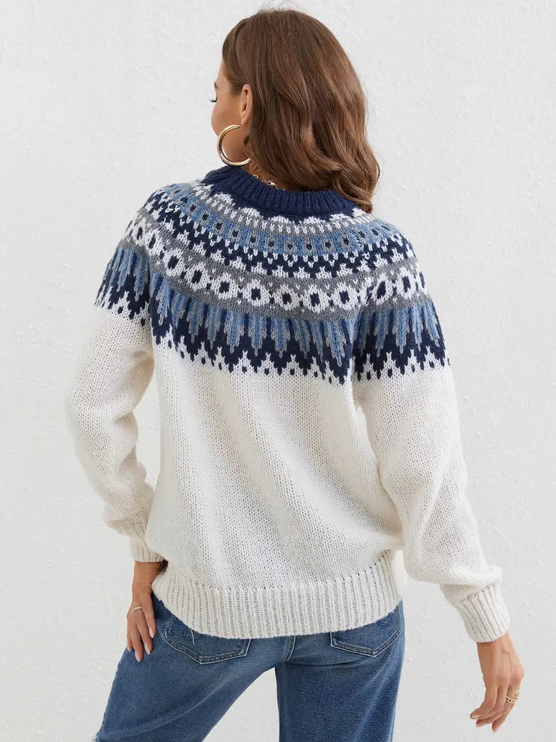 Holly - Cozy Fair Isle Knitted Pullover