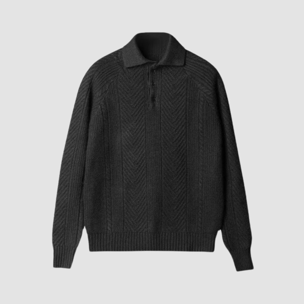 MV Old Money Knitted Polo Thermal Sweater